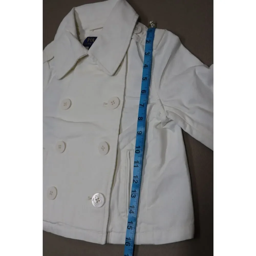 Polo Ralph Lauren White‎ Denim Buttoned Jacket Kids Size 8
